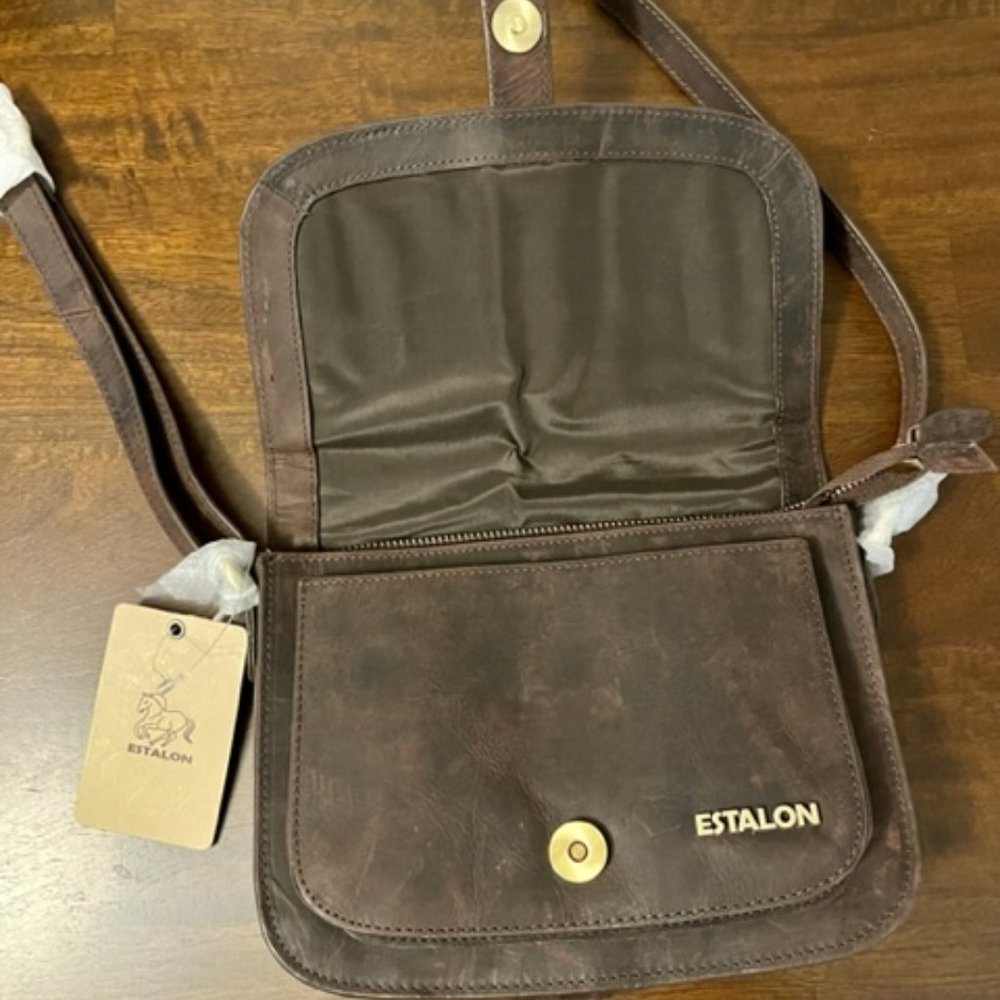 Estalon Crossbody Leather Purse-NWT - Picture 3 of 3